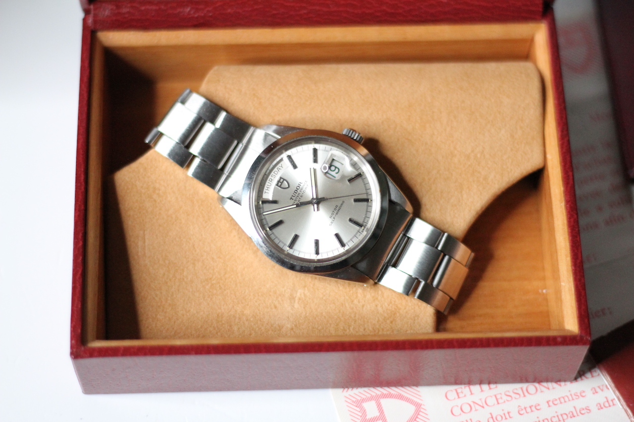 VINTAGE TUDOR OYSTER PRINCE DAY-DATE BOX AND PAPERS 1985 REF 70170, circular sunburst silver dial - Image 2 of 7