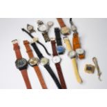 *TO BE SOLD WITHOUT RESERVE* BAG OF 14 WRIST WATCHES INCLUDING ENICAR, HMT, FAVRE-LEUBA, variety