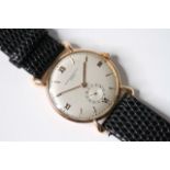 VINTAGE 18CT ROSE GOLD VACHERON CONSTANTIN, circular silver dial with baton and roman numeral hour