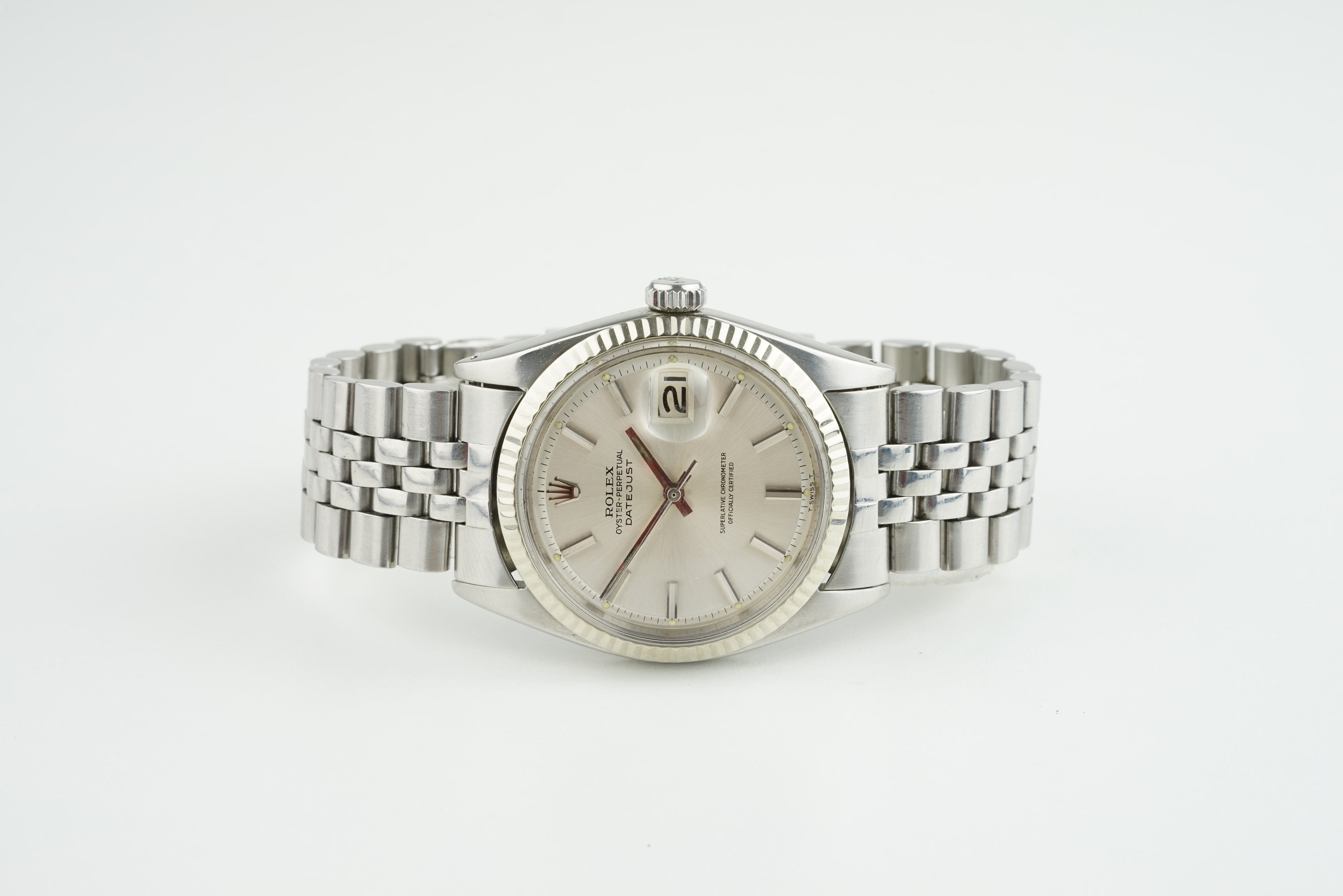 GENTLEMENS ROLEX OYSTER PERPETUAL DATEJUST STEEL & GOLD WRISTWATCH REF. 1601 CIRCA 1967, circular