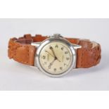 GENTLEMENS GRUEN PRECISION AUTOWIND WRISTWATCH, circular patina dial with arabic numeral hour