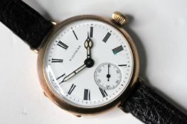 *TO BE SOLD WITHOUT RESERVE* WW1 WALTHAM WRIST WATCH, circular white dial with roman numeral hour