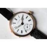 *TO BE SOLD WITHOUT RESERVE* WW1 WALTHAM WRIST WATCH, circular white dial with roman numeral hour