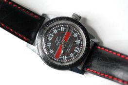 *TO BE SOLD WITHOUT RESERVE* VINTAGE YEMA DIVE WATCH CIRCA 1970s, circular black and red dial with