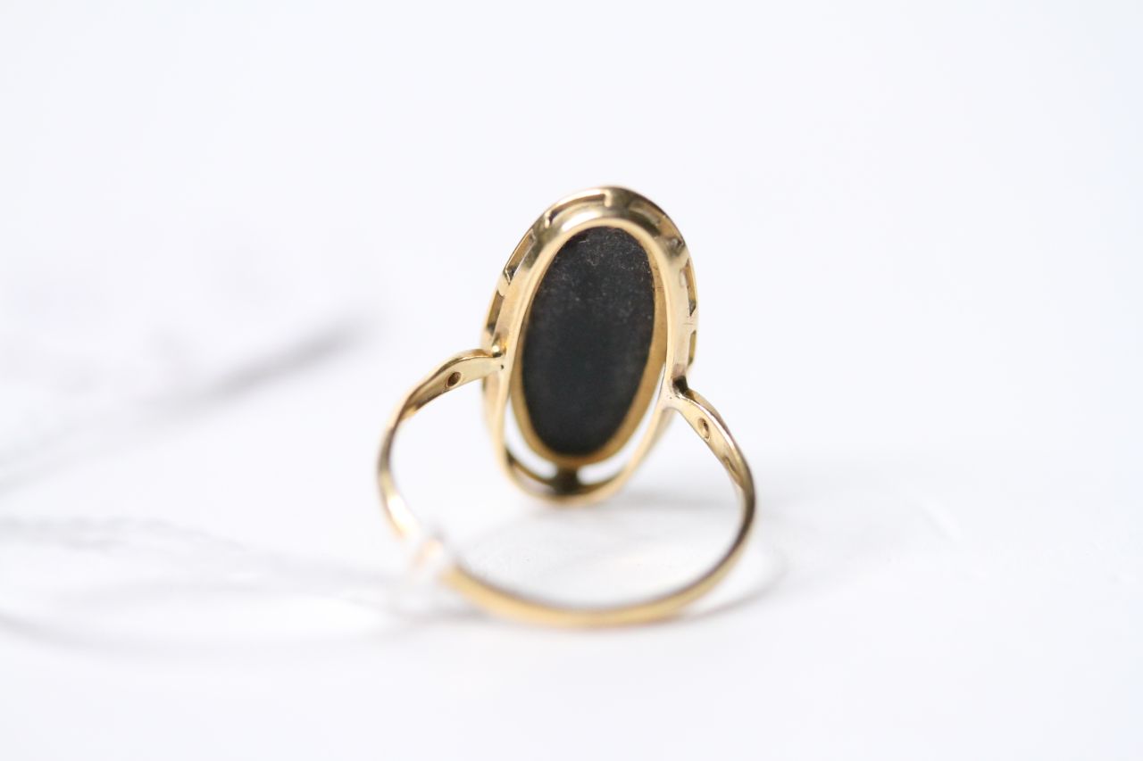 Hardstone Inlay Ring, size Q, 3g. - Image 3 of 3