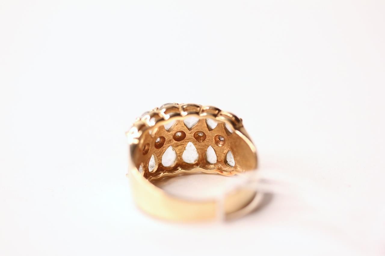 Aquamarine & Diamond Ring, stamped 14ct yellow gold, size S, 7g. - Image 3 of 3