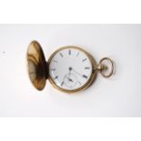 VERY RARE 18CT PATEK PHILIPPE FULL HUNTER POCKET WATCH CIRCA 1860, circular white dial with roman