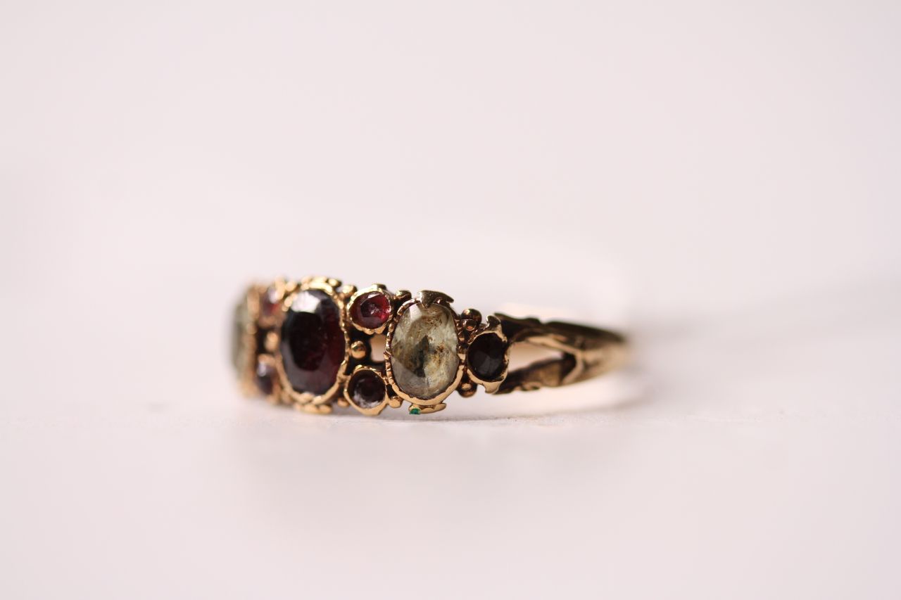 Victorian Gemstone Ring, size N, 1.6g. - Image 3 of 4
