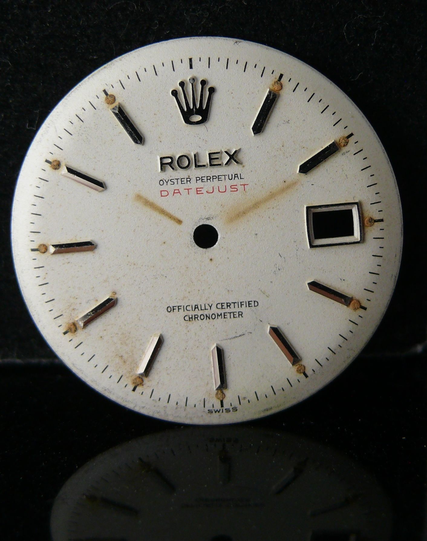 1950s Vintage Rolex Datejust Ovettone Bubbleback 6305 Dial. Please note the dial is completely - Image 4 of 5