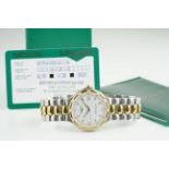 GENTLEMENS LONGINES CONQUEST WRISTWATCH W/ GUARANTEE, circular white dial with gold tone hour