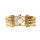 18CT AUDEMARS PIGUET AUTOMATIC CANAPE, cream dial with Gold Roman numerals, 23.5mm 18ct case, wide