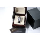 ZENITH 18CT ELITE ULTRA THIN BOX AND PAPERS 2014, ciruclar sunburst grey dial with applied hour