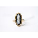 Hardstone Inlay Ring, size Q, 3g.