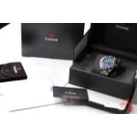 TUDOR BLACK BAY 58 BLUE REFERENCE 79030B 2020 BOX PAPERS AND TUODR SERVICE POUCH, circular blue dial