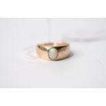 Opal Gypsy Ring, 14ct yellow gold, size T, 4g.