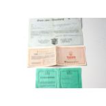 ROLEX AND TUDOR PAPERS, two pieces of guarantee paperwork for a Rolex DateJust dated 1970, Tudor