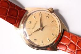 JAEGER LECOULTRE WRISTWATCH, circular cream dial with hour markers and arabic numbers 3, 6, 9 and