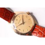 JAEGER LECOULTRE WRISTWATCH, circular cream dial with hour markers and arabic numbers 3, 6, 9 and