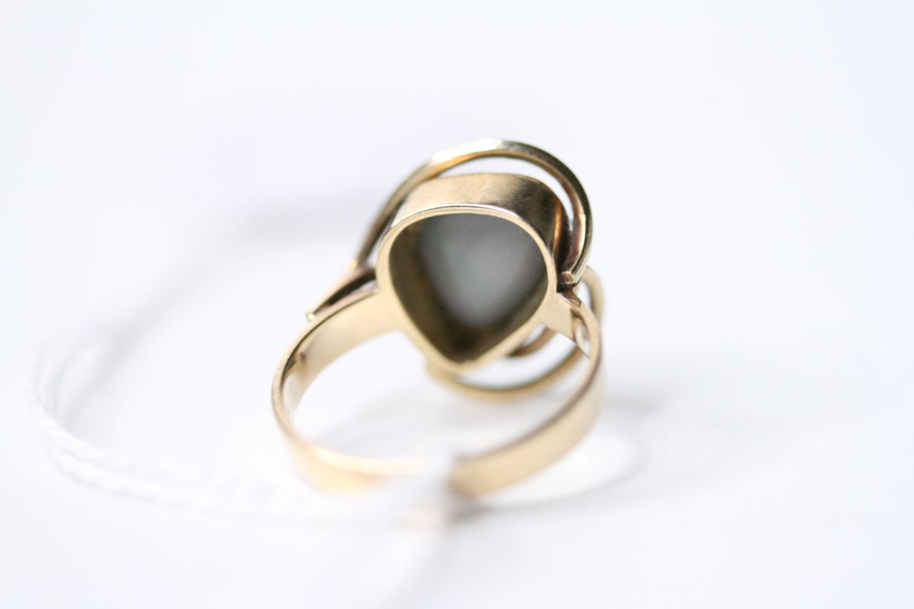 Opal Ring, 9ct yellow gold, size O, 3.8g. - Image 3 of 3