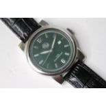 *TO BE SOLD WITHOUT RESERVE* GENTLEMAN'S MG QUARTZ WRIST WATCH, circular green dial with baton