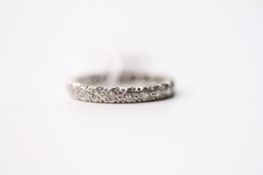 Diamond Eternity Ring, 18ct white gold, size J1/2, 2.6g.