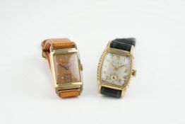 PAIR OF BULOVA WRISTWATCHES, manually wound movements, gold filled cases, both running.*** Please
