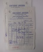 Pair of 1970s Vintage Gents Omega Speedmaster Original Receipt Paperwork. Both papers are linked