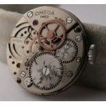 Incomplete Vintage Omega 30T2 Movement suitable for parts projects of being restored. Crown