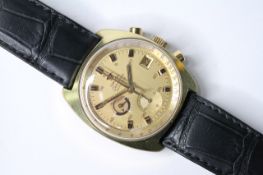 OMEGA SEAMASTER CHRONOGRAPH CIRCA 1970s, circular champagne dial with baton hour markers, date