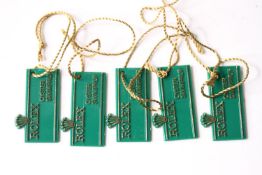 Set of NOS 1970s Rolex 'Swimpruf' swing tags for references; 6263 / 6265 / 5513 / 5512 / 1680 / 1665