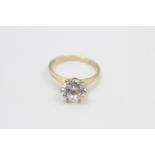 14ct gold gemstone solitaire ring (2.5g)