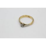 18ct gold diamond solitaire ring (2.8g)