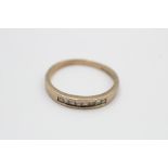 9ct gold diamond channel set half eternity ring (2.1g)