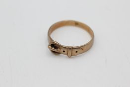9ct gold belt buckle ring (2.9g)
