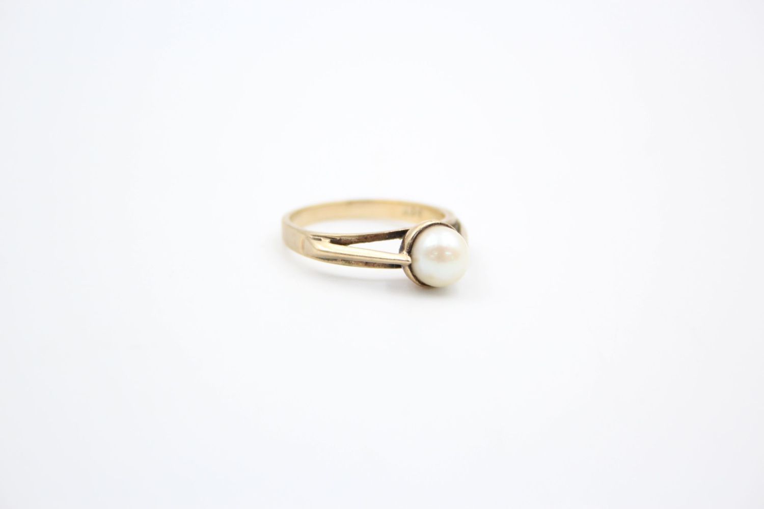 vintage 9ct pearl solitaire ring 3 grams gross - Image 5 of 5