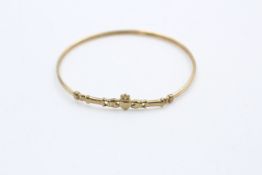 9ct gold claddagh bangle (3.4g)