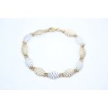 9ct gold two-tone panel bracelet 3.9 grams gross