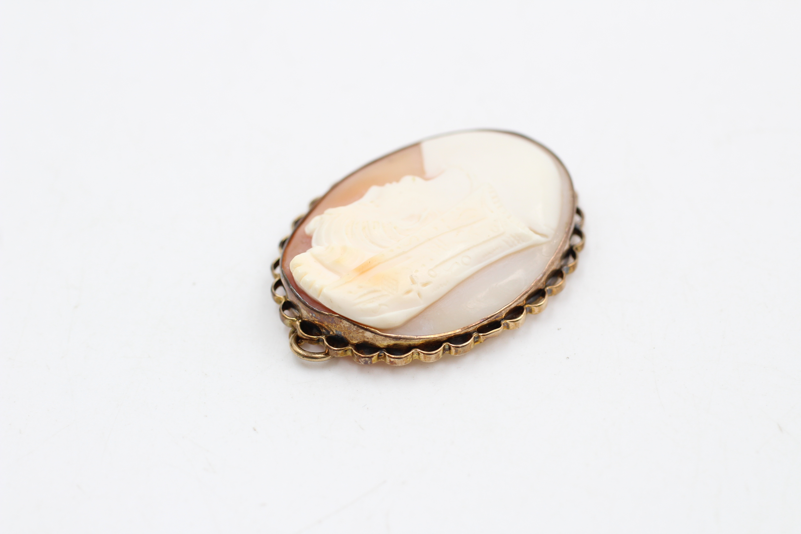 9ct gold vintage cameo pendant (8.1g) - Image 3 of 4