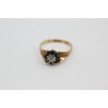 9ct gold gemstone cluster ring (2.4g)