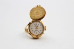18ct Gold concealed watch ring 7.1 grams gross