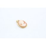 18ct Gold frame shell cameo brooch 4.6 grams gross