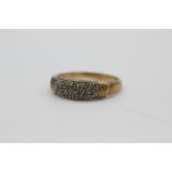 9ct gold diamond band ring (3.4g)