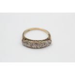 9ct gold diamond 'eternity' gallery ring (2g)