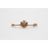 9ct gold thistle brooch (0.7g)