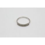 9ct white gold diamond half eternity ring (1.6g)