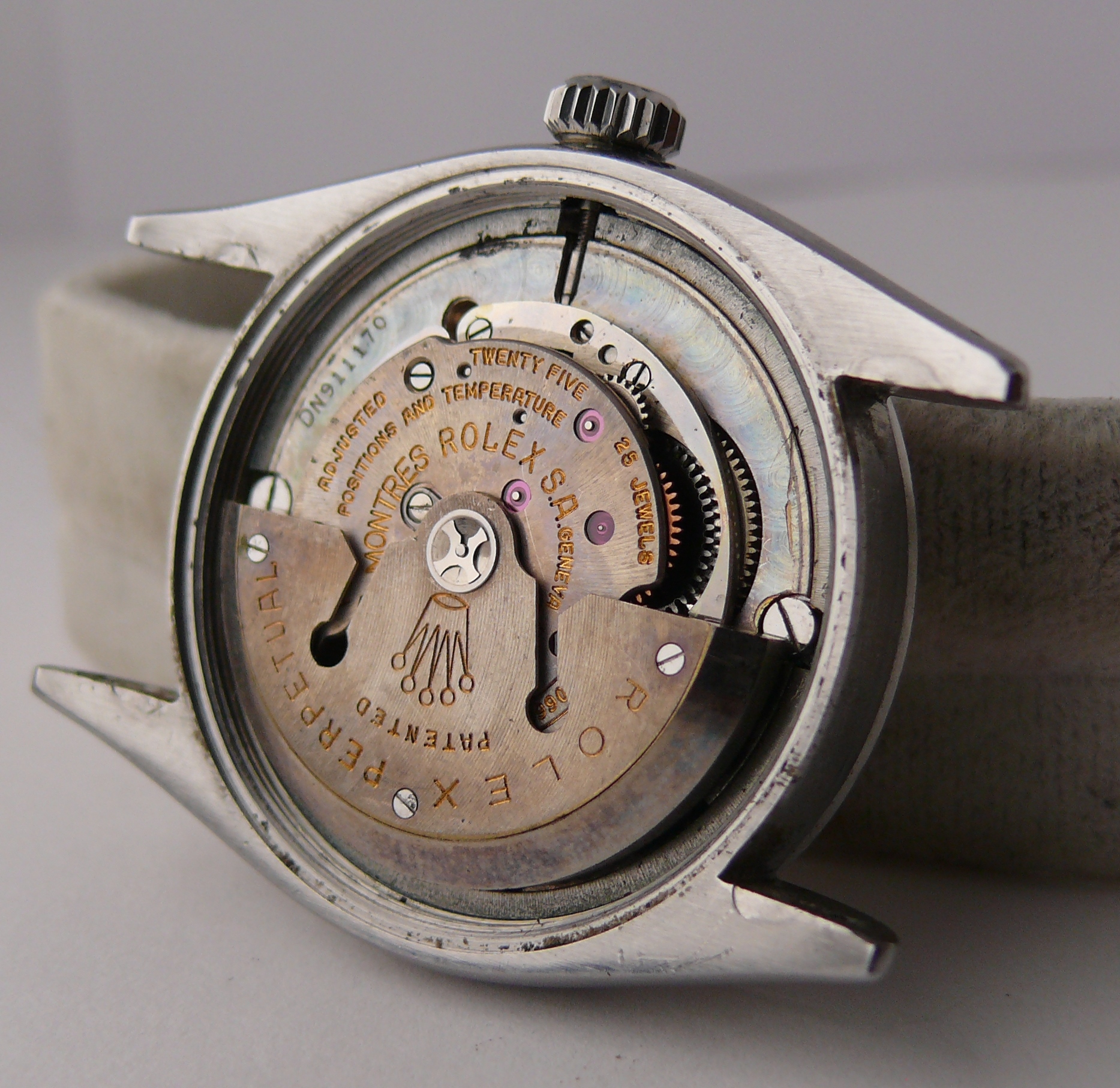 1958 Rolex Oyster Perpetual Datejust Ref 6605 6604, a vintage 1958 Rolex Oyster Perpetual Datejust - Image 13 of 14