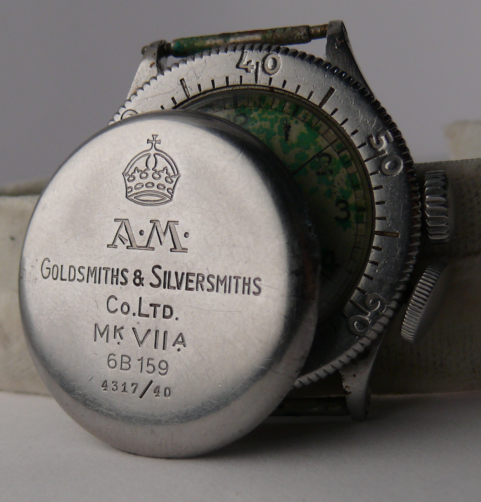 1940 WW2 Vintage Gents Omega RAF Weems Wristwatch Ref 6B 159. A very rare and collectable model, - Image 7 of 15