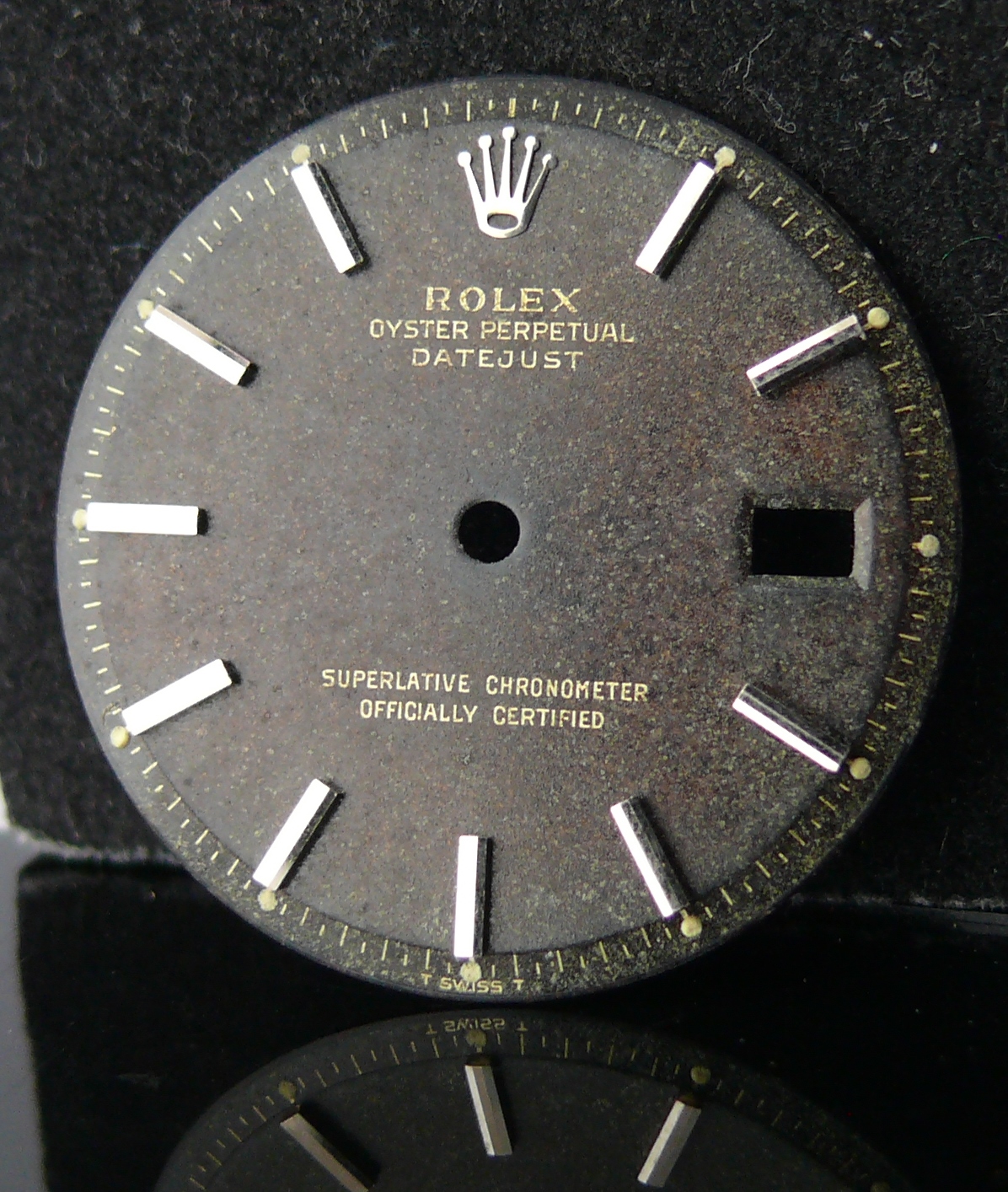 1960s Vintage Rolex Black Datejust Tropical Gilt Dial for model references 1600 1601 1603. Please - Image 8 of 8