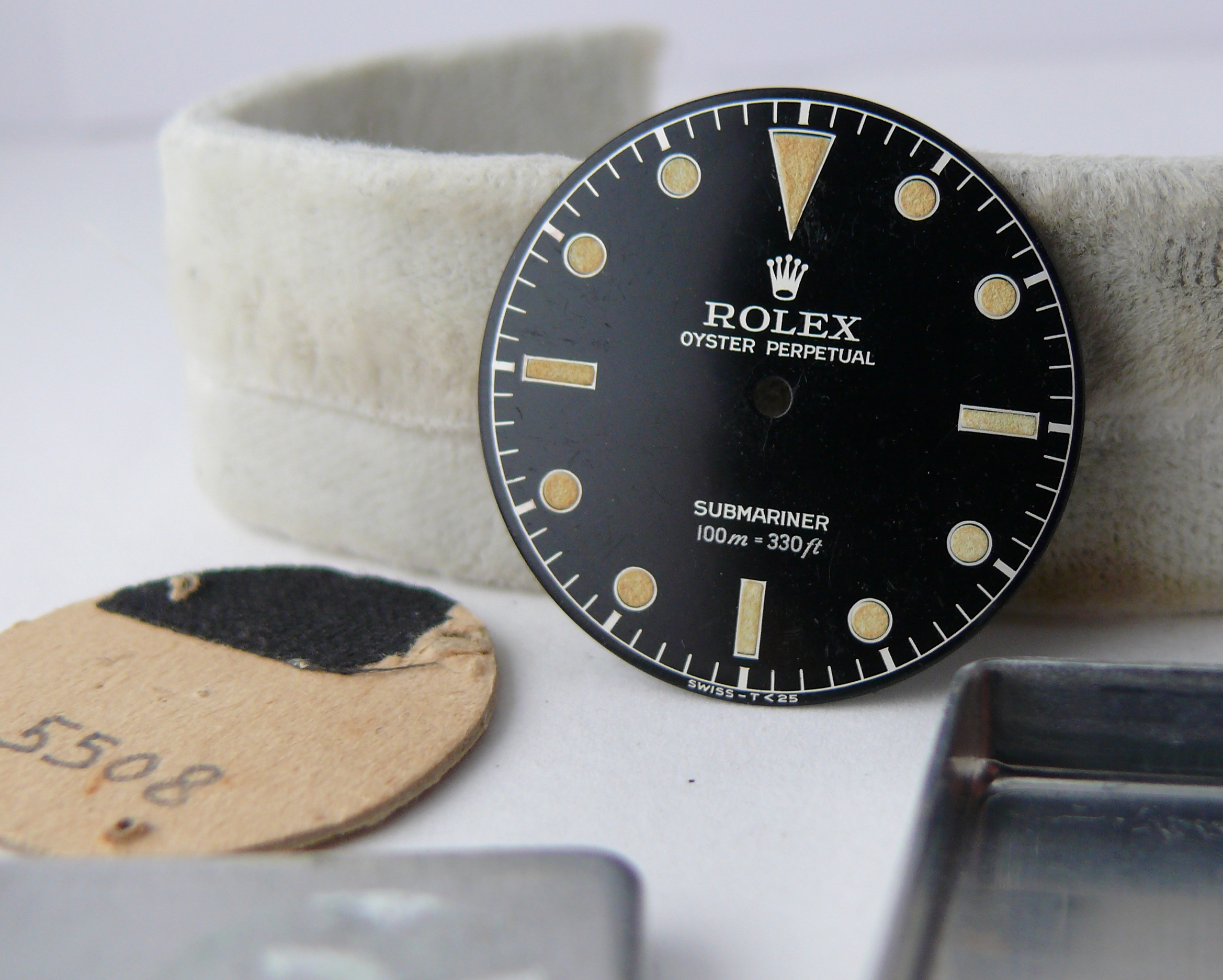 Vintage rolex submariner James Bond 5508 dial, gilt gloss early service dial - Image 4 of 8