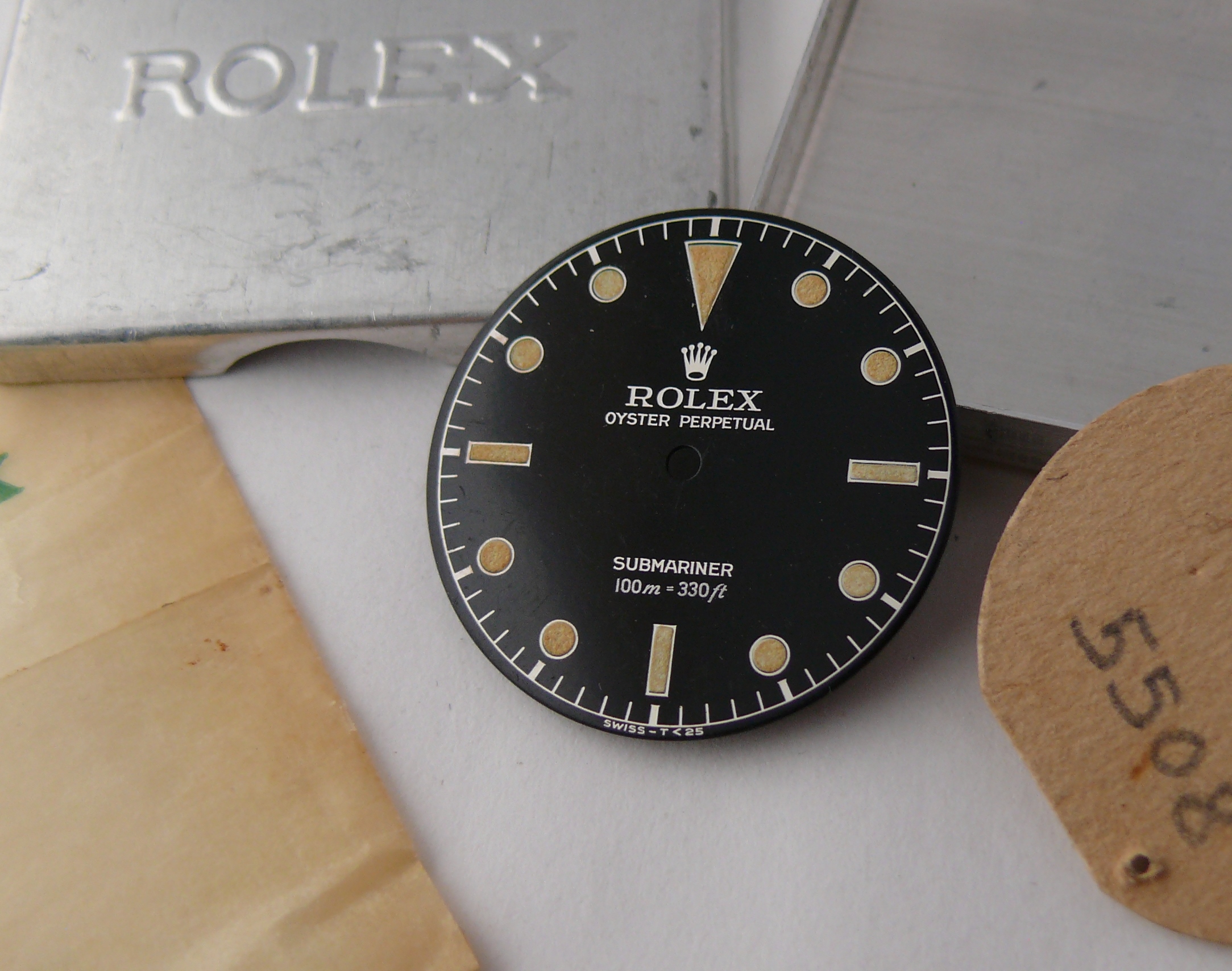 Vintage rolex submariner James Bond 5508 dial, gilt gloss early service dial - Image 5 of 8